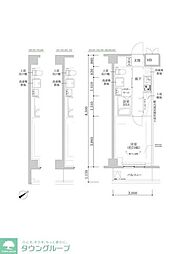 RELUXIA武蔵中原II 1Kの間取図画像