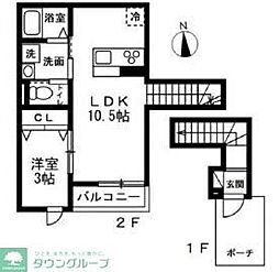 ForestIII西寺尾 1LDKの間取図画像