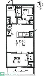ルクス鹿沼台 1LDKの間取図画像