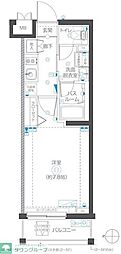 川崎市高津区千年マンション 1Kの間取図画像