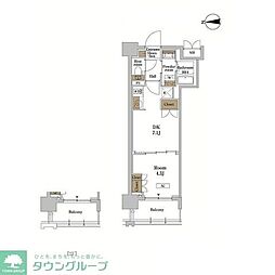 RJRプレシア蒲田 1DKの間取図画像