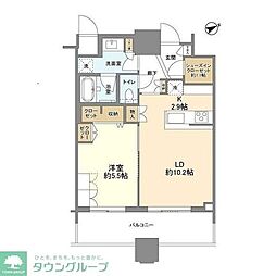 パークシティ武蔵小杉ザグランドウイングタワー 1LDKの間取図画像