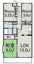 Kハイム日吉A棟 3LDKの間取図画像