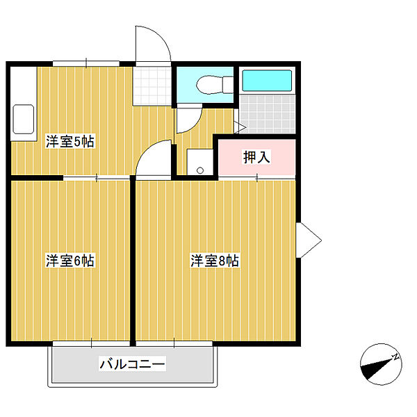 ハイツフルコシII ｜長野県東御市和(賃貸アパート2DK・1階・40.00㎡)の写真 その2
