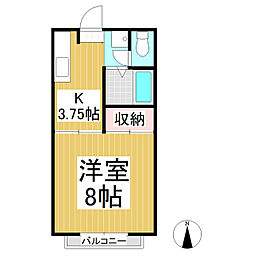 エイペックＹＴ　Ａ棟 1階1Kの間取り