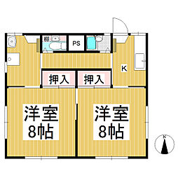 アフロディーテA 2Kの間取図画像