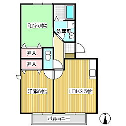 コーモド・STB 2LDKの間取図画像