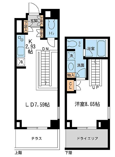 レジデンス白金コローレ 112｜東京都港区白金３丁目(賃貸マンション1LDK・1階・52.24㎡)の写真 その2