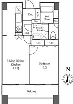 リバーシティ21イーストタワーズII 1907 ｜ 東京都中央区佃２丁目1-2（賃貸マンション1LDK・19階・45.24㎡） その2