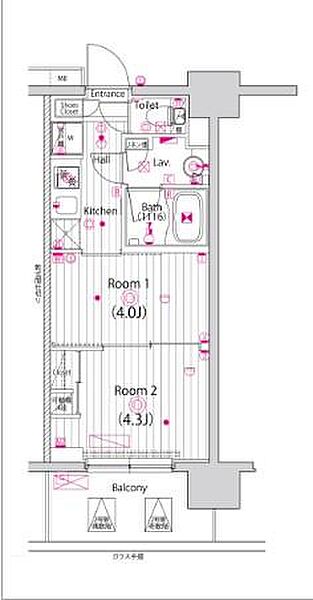 ガーラ・ヴィスタ大島 9B1-4｜東京都江東区東砂１丁目(賃貸マンション2K・9階・25.41㎡)の写真 その2