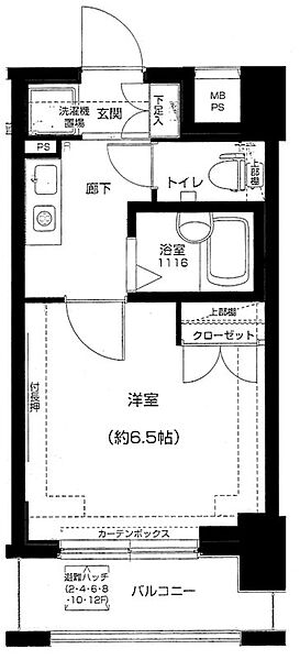 メインステージ門前仲町 503｜東京都江東区門前仲町１丁目(賃貸マンション1K・5階・22.10㎡)の写真 その2