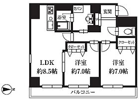 HF銀座レジデンスEASTII 306 ｜ 東京都中央区新富１丁目6-10（賃貸マンション2LDK・3階・63.74㎡） その2