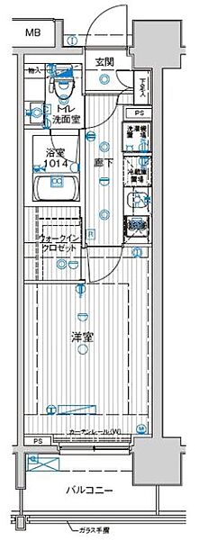 ル・リオン豊洲ウォーターフロント 1105｜東京都江東区東雲１丁目(賃貸マンション1K・11階・24.50㎡)の写真 その2