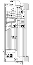 カスタリア銀座CASTALIA GINZA 3階ワンルームの間取り