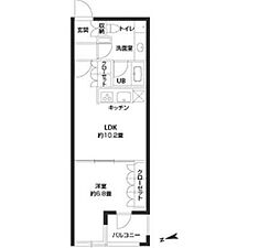 ParkCube銀座EAST 1LDKの間取図画像