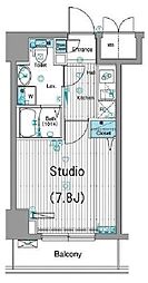 グランド・ガーラ銀座 1Kの間取図画像