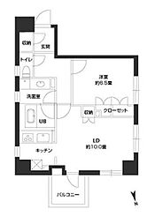 ParkCube銀座EAST 1LDKの間取図画像