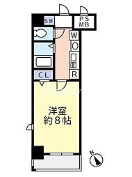 グランヴァン銀座東 1Kの間取図画像