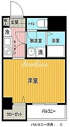 スカイコート銀座東2 1Kの間取図画像
