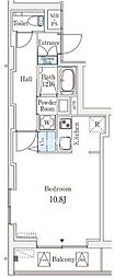 ロイジェント銀座 ワンルームの間取図画像