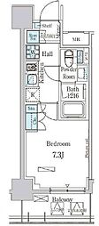 PARKAxis築地 1Kの間取図画像
