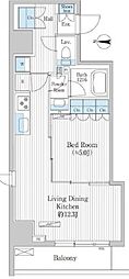 グレイスリヴィエール東京八丁堀 1LDKの間取図画像