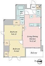 N-flats板橋 1404 ｜ 東京都板橋区板橋２丁目65-9（賃貸マンション2LDK・14階・55.40㎡） その2