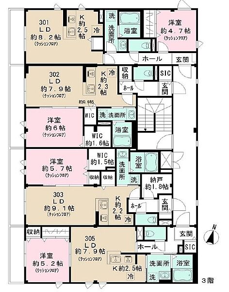 ユアメゾン立教通り 305｜東京都豊島区西池袋５丁目(賃貸マンション1LDK・3階・41.02㎡)の写真 その2