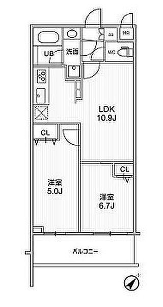 ＬＩＭＥ　ＲＥＳＩＤＥＮＣＥ　ＨＩＫＩＦＵＮＥ（ライムレジデ 320｜東京都墨田区東向島１丁目(賃貸マンション2LDK・3階・48.26㎡)の写真 その2