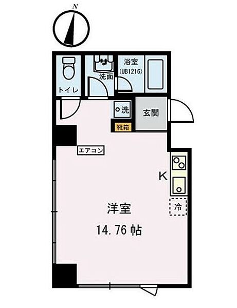 パルク北参道 205｜東京都渋谷区千駄ヶ谷３丁目(賃貸マンション1R・2階・34.26㎡)の写真 その2