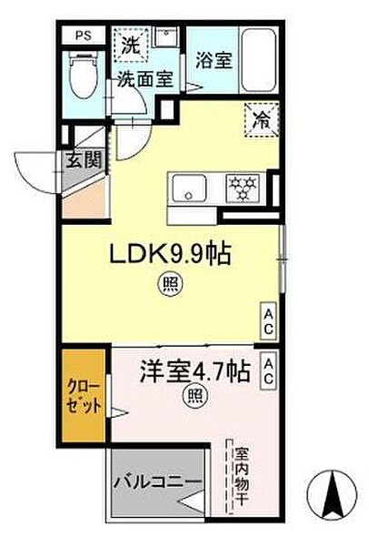 ルリアン千住緑町 205｜東京都足立区千住緑町３丁目(賃貸アパート1LDK・2階・34.24㎡)の写真 その2