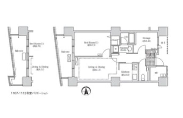 アクティ汐留 1815｜東京都港区海岸１丁目(賃貸マンション1SLDK・18階・51.39㎡)の写真 その2