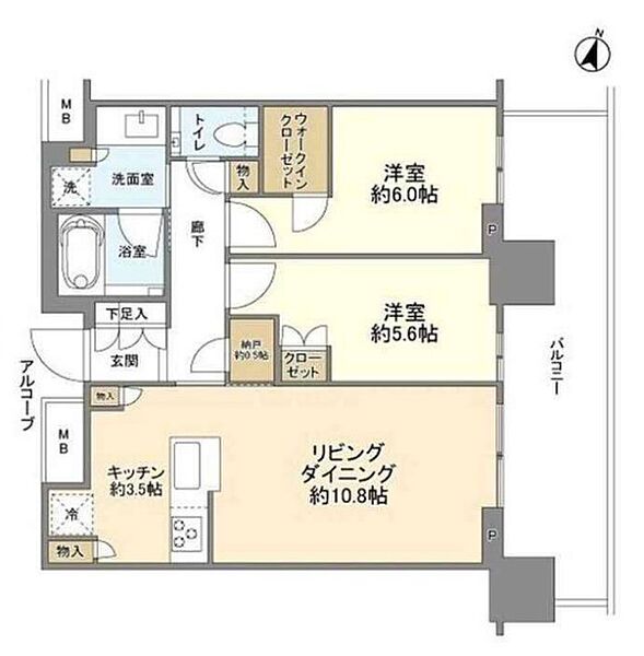 プラウドタワー目黒MARC 1409｜東京都品川区西五反田３丁目(賃貸マンション2LDK・14階・61.76㎡)の写真 その2