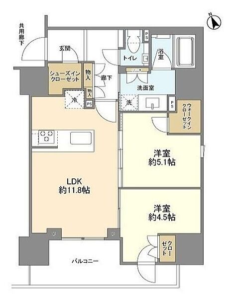 プラウド五反田 703｜東京都品川区西五反田２丁目(賃貸マンション1LDK・7階・56.42㎡)の写真 その2