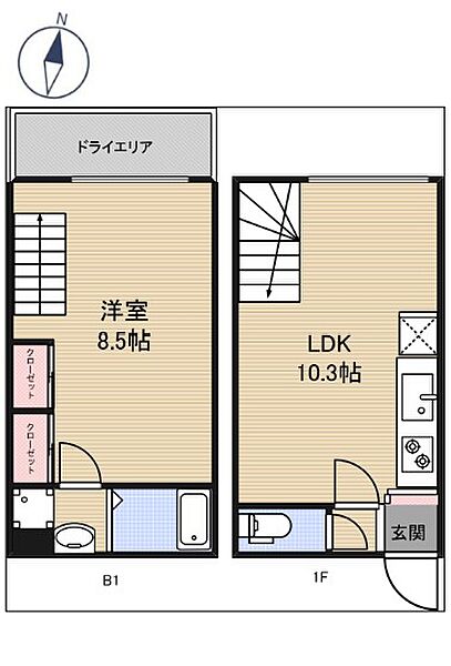 LEGALAND西小山 102｜東京都品川区荏原６丁目(賃貸マンション1LDK・1階・45.78㎡)の写真 その2