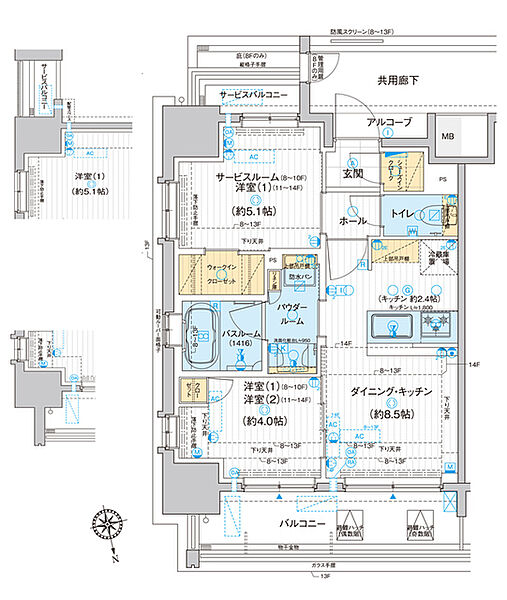 ディームス品川南大井 1001｜東京都品川区南大井３丁目(賃貸マンション1SDK・10階・41.73㎡)の写真 その2