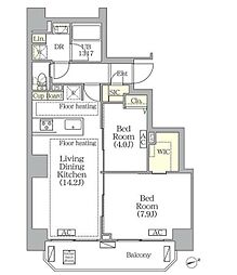 ブリックレジデンス南青山（BRICK RESIDENCE南青 2階2LDKの間取り