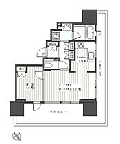 ウェリスタワー愛宕虎ノ門 1801 ｜ 東京都港区虎ノ門３丁目25-5（賃貸マンション1LDK・18階・37.63㎡） その2