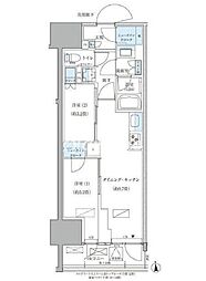 パークアクシス品川天王洲アイル 2DKの間取図画像