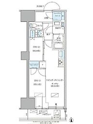 パークアクシス品川天王洲アイル 4階2LDKの間取り