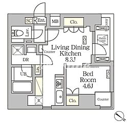 間取図画像 1LDK