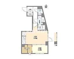 ウェルスクエア西大井 1LDKの間取図画像