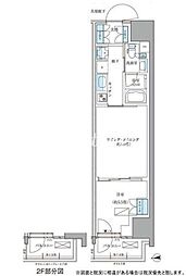 パークアクシス品川天王洲アイル 1LDKの間取図画像