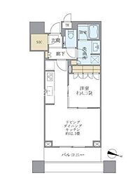ブリリアタワーズ目黒ノースレジデンス 1LDKの間取図画像