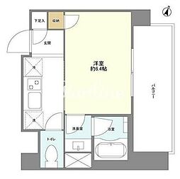 OrchidResidence品川 1Kの間取図画像
