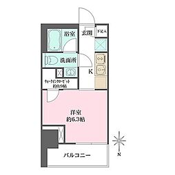 ザ・パークワンズ芝公園 1Kの間取図画像