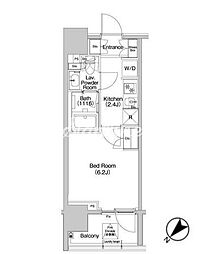 コンフォリア品川EAST 1Kの間取図画像