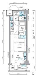 パークアクシス品川シーサイド 1LDKの間取図画像