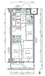 パークアクシス品川シーサイド 2LDKの間取図画像