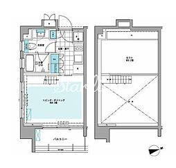 PRIMEURBANシバウラロフト 1Kの間取図画像